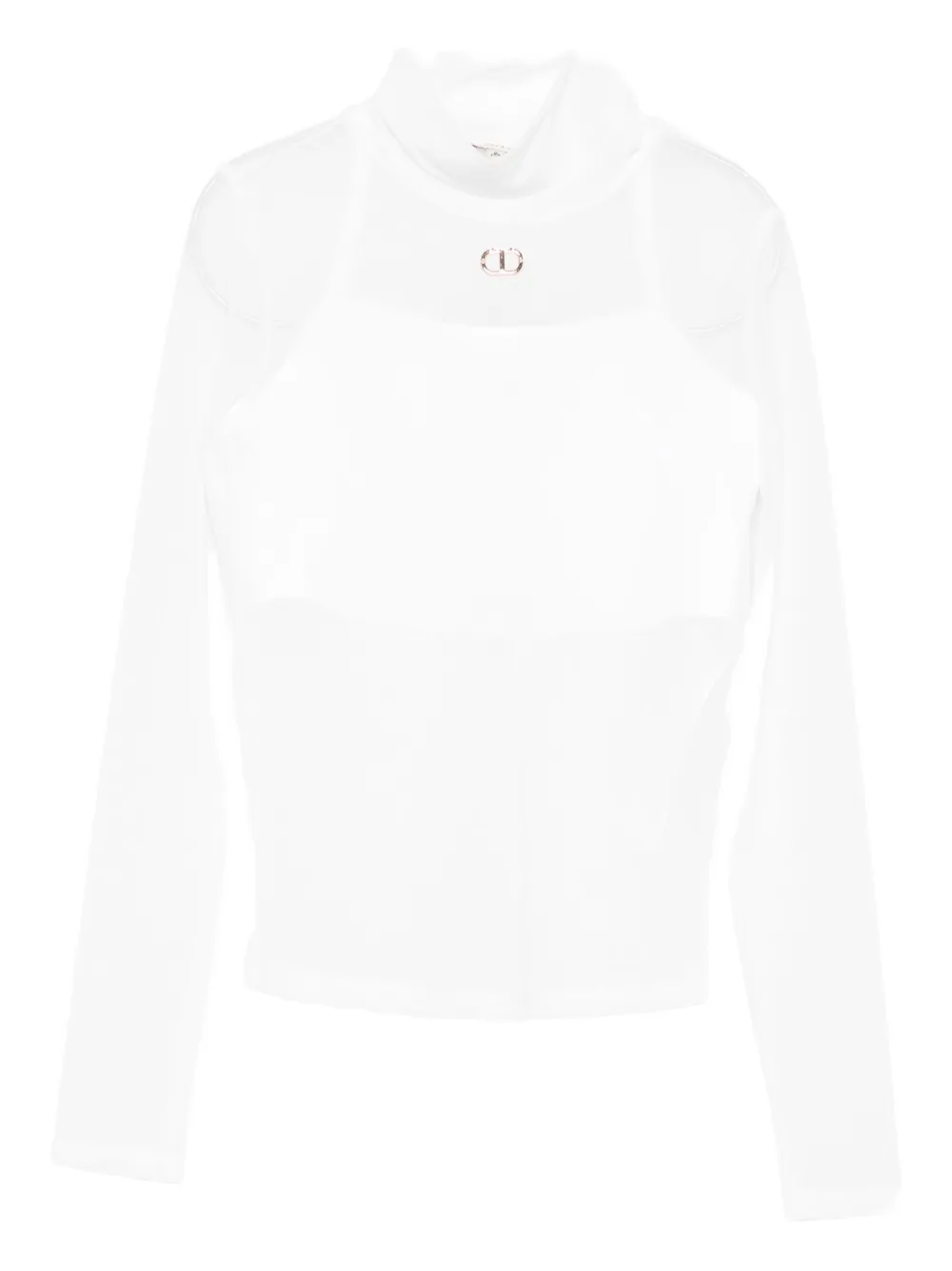 Twinset Kids High Neck T-shirt In White