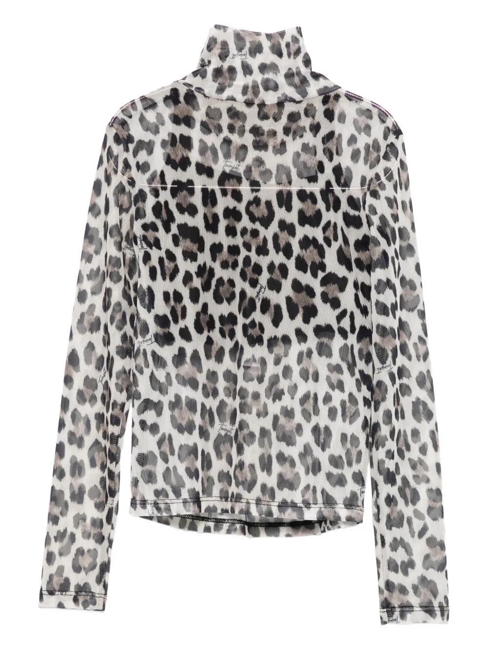 Twinset Leopard-print High-neck Top In Animal Print