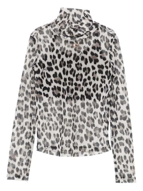 TWINSET Kids leopard-print high-neck top