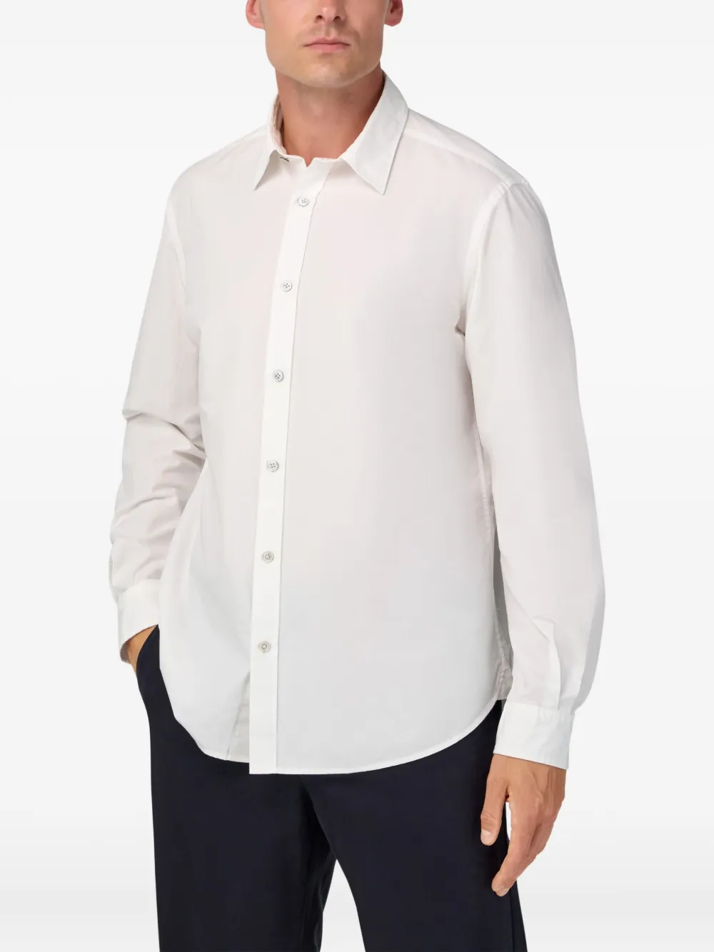 Point-Collar Poplin Shirt