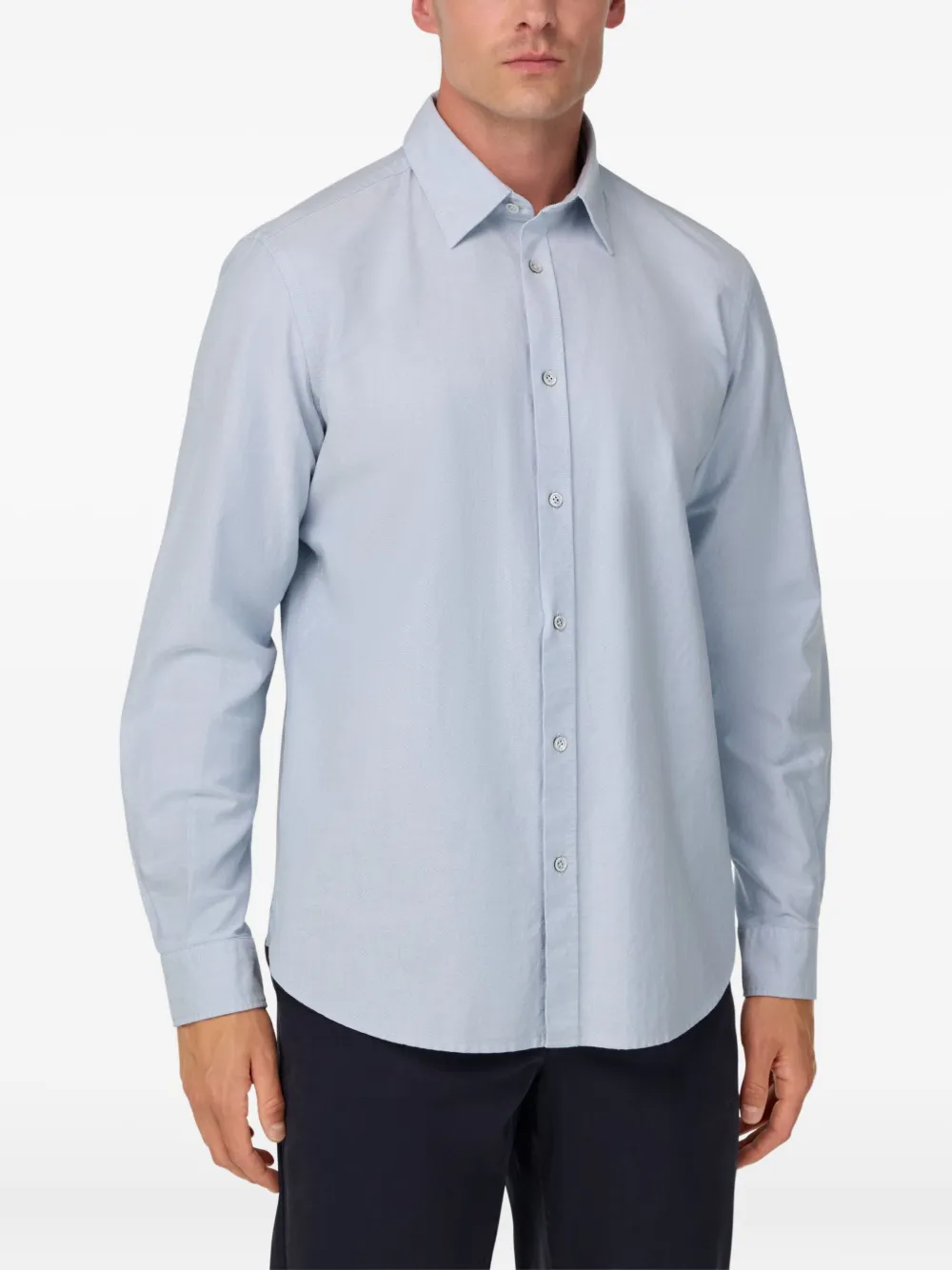 Boggi Milano Polo-collar Shirt In Blue
