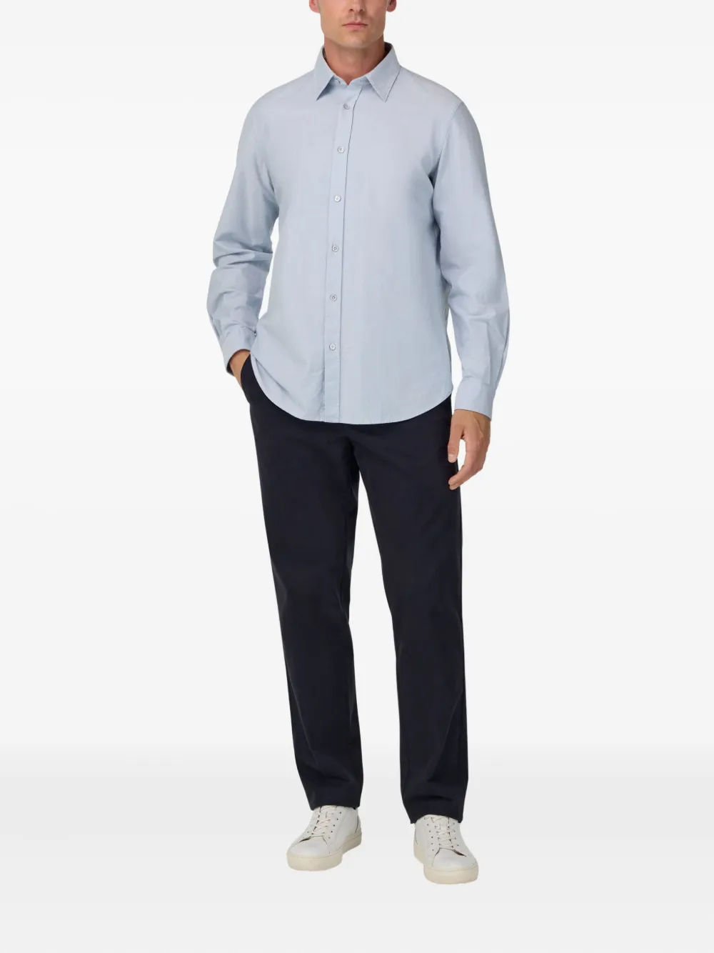 Boggi Milano Polo-collar Shirt In Blue