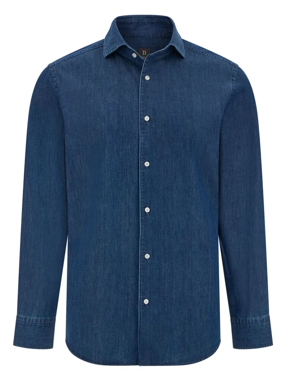 Boggi Milano polo-collar denim shirt | Blue | Image 1