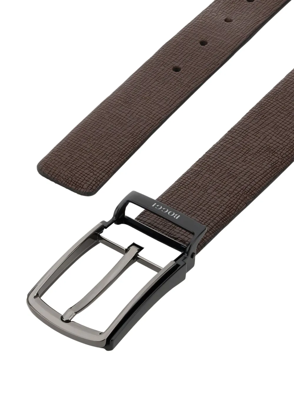 Boggi Milano reversible leather belt - Bruin