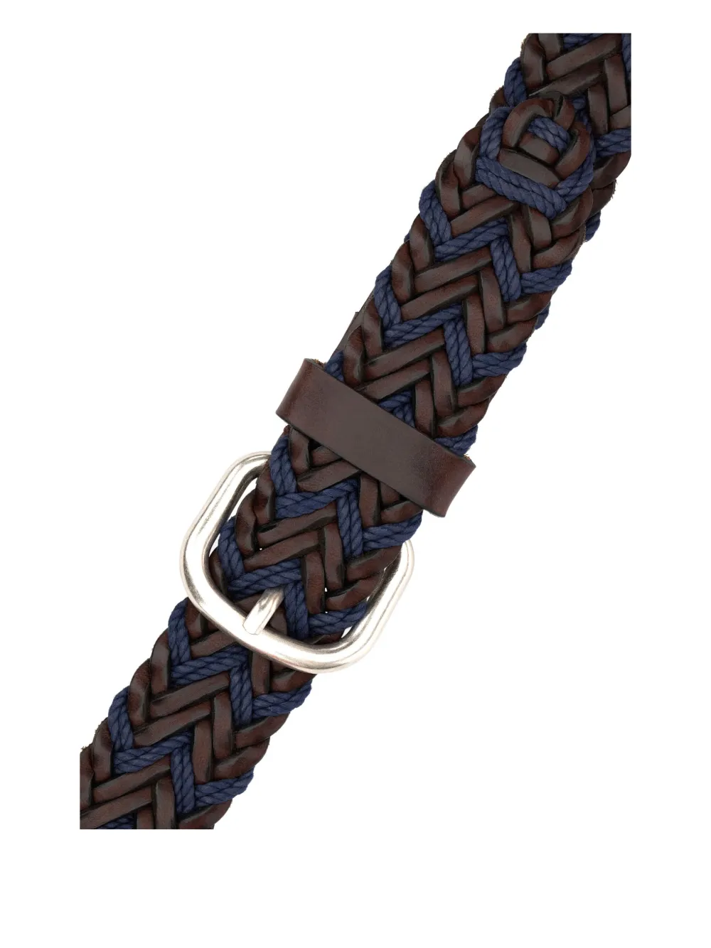 Boggi Milano woven leather belt - Bruin