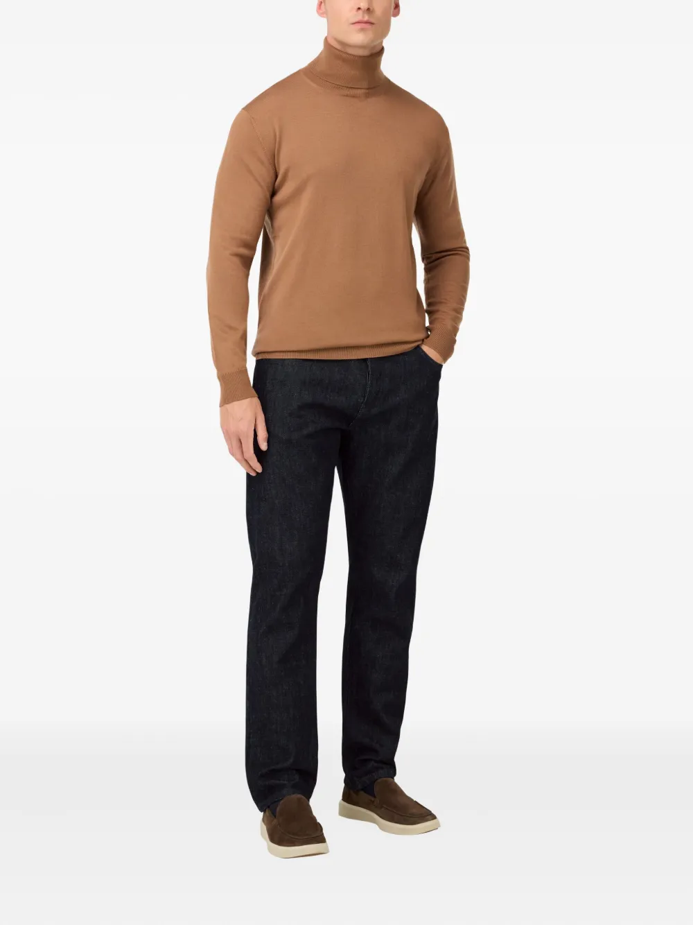 Boggi Milano selvedge cotton jeans - Blauw