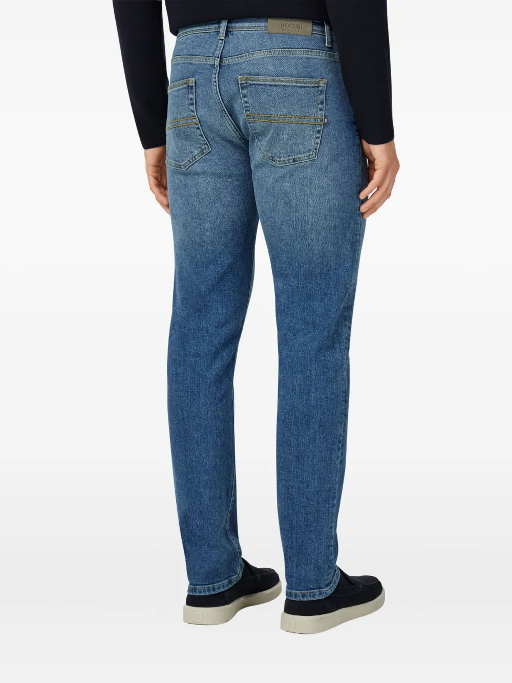 Boggi Milano Jeans met vijf zakken Blauw