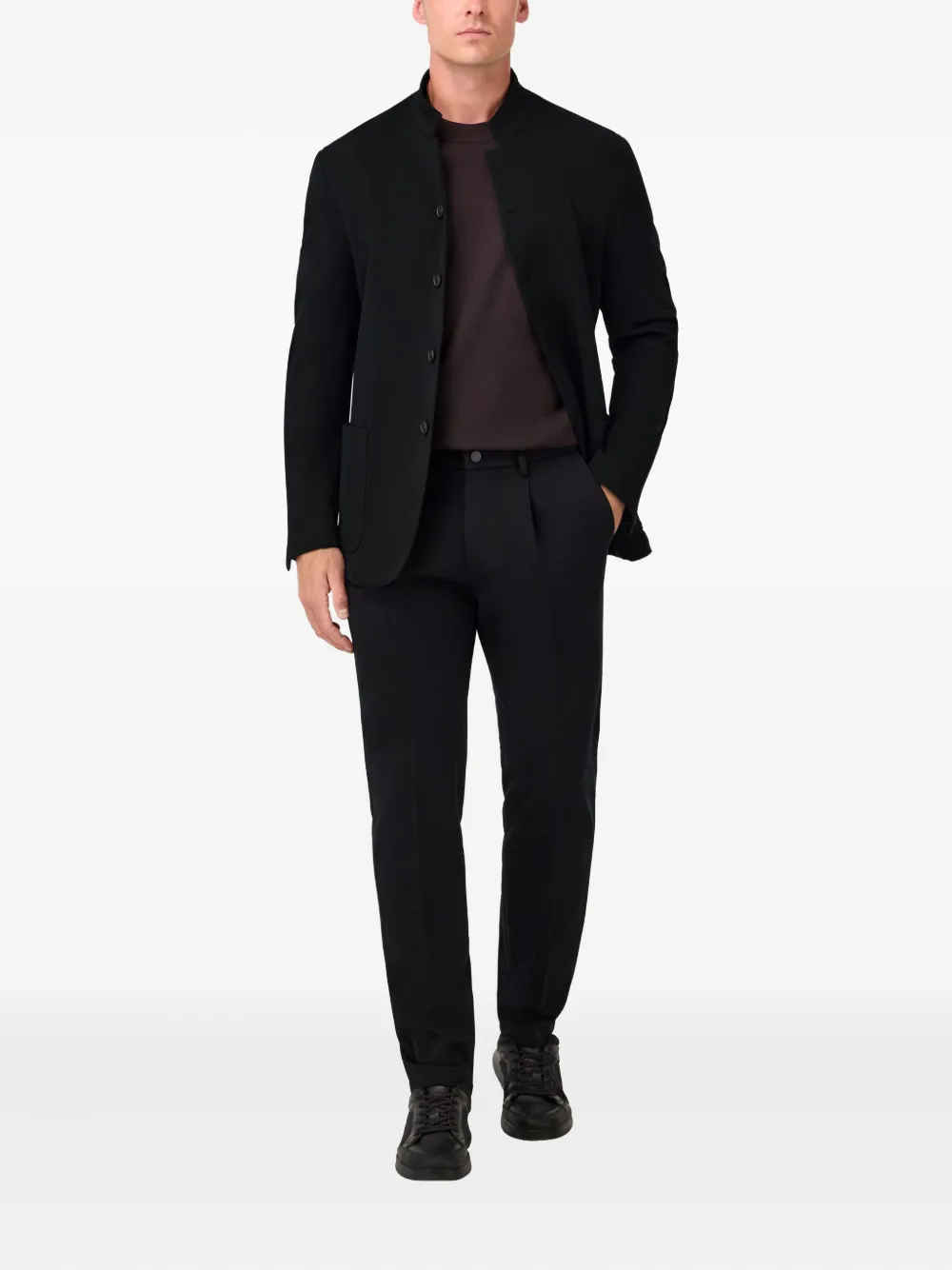 Boggi Milano mandarin-collar patch-pocket blazer | Blazers | Image 2