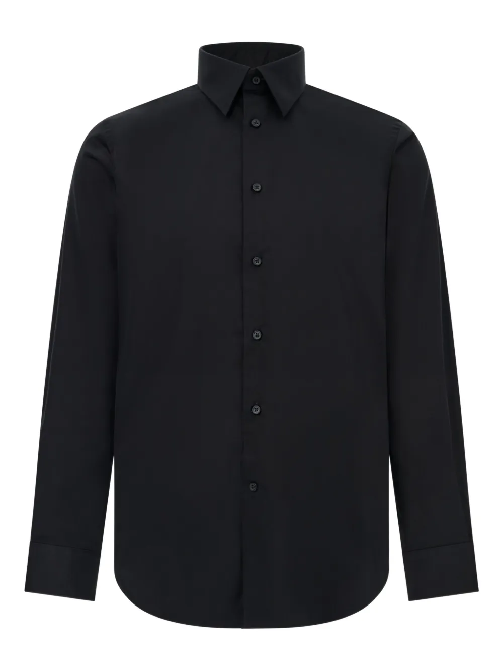 Boggi Milano Spread-collar Shirt In Black