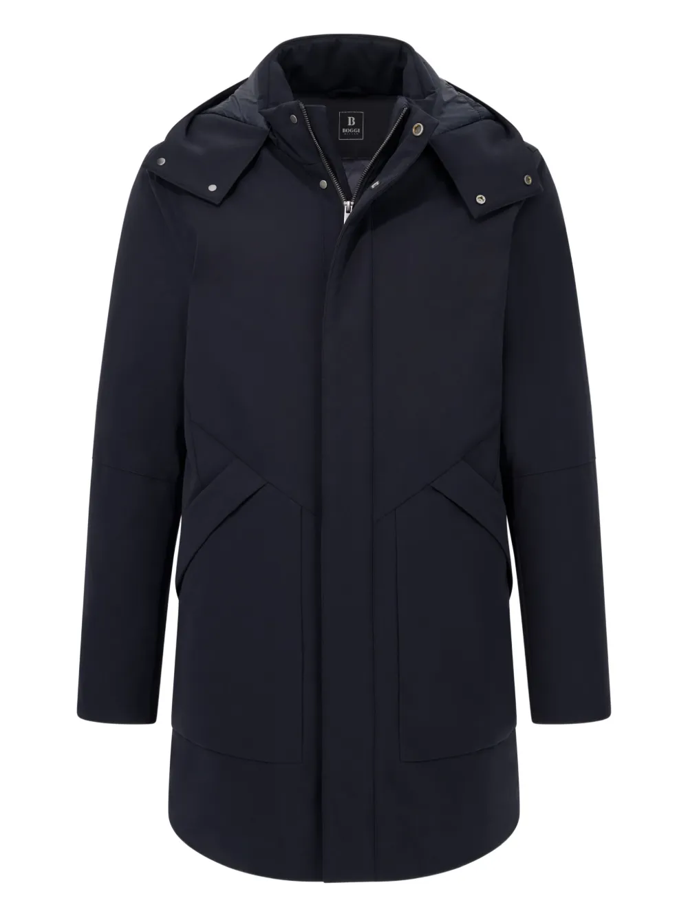 Boggi Milano Hooded Padded Parka In Blue