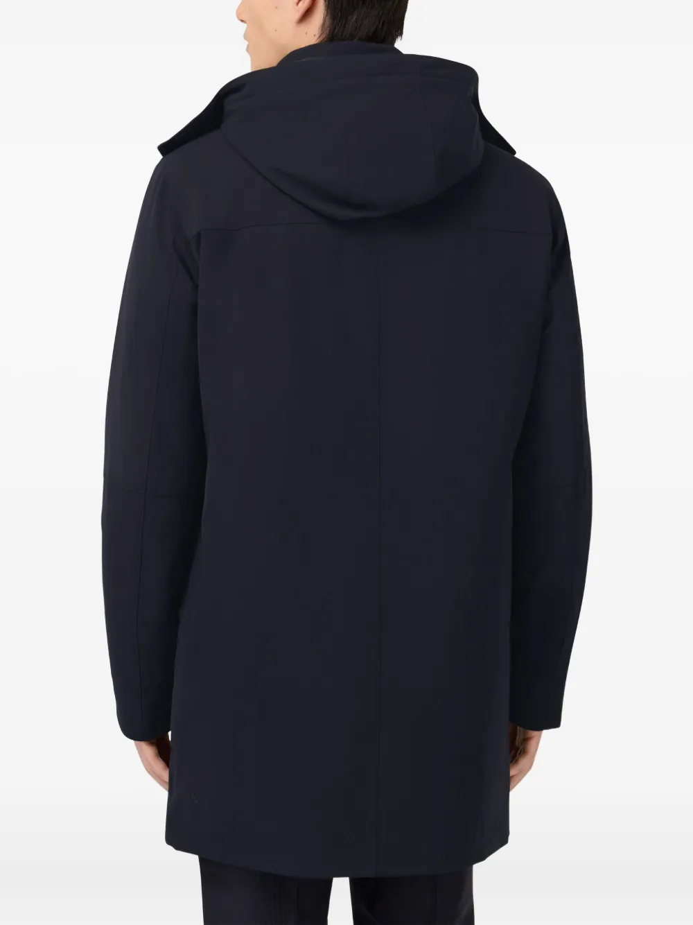 Boggi Milano Gewatteerde parka met capuchon Blauw