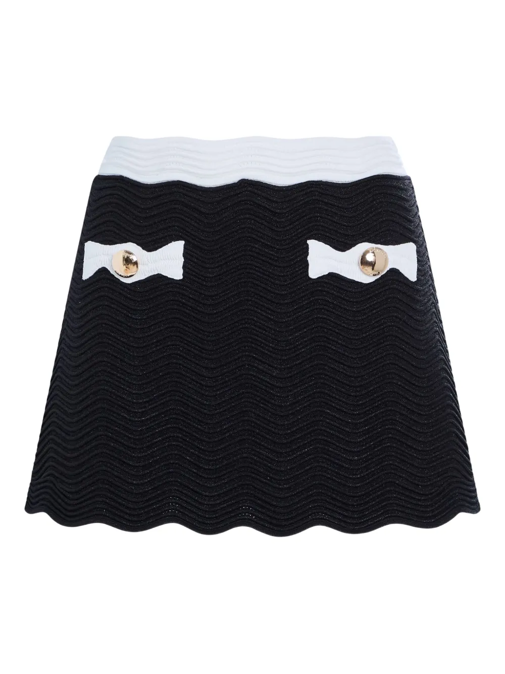 Retrofete Katanna wave mini skirt | Black | Image 1