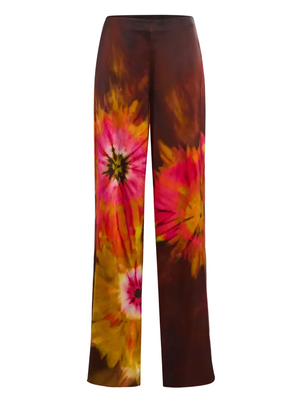 Retrofete sunny floral-print palazzo pants | Brown | Image 1
