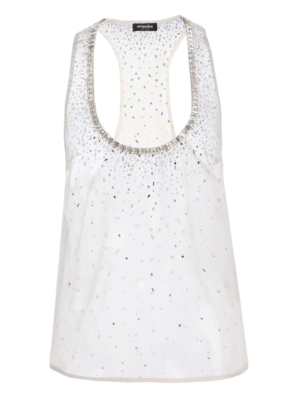 Retrofete Azalea embellished top | Grey | Image 1