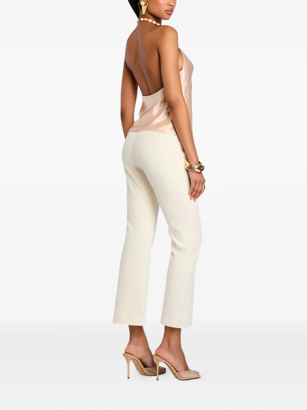 Retroféte Alba Beaded-halter Top In Neutral