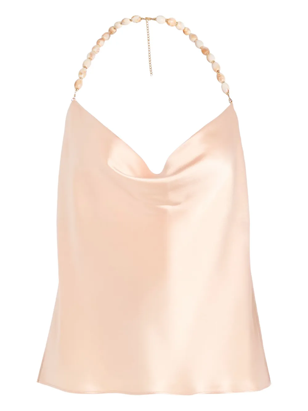 Retroféte Alba Beaded-halter Top In Neutral