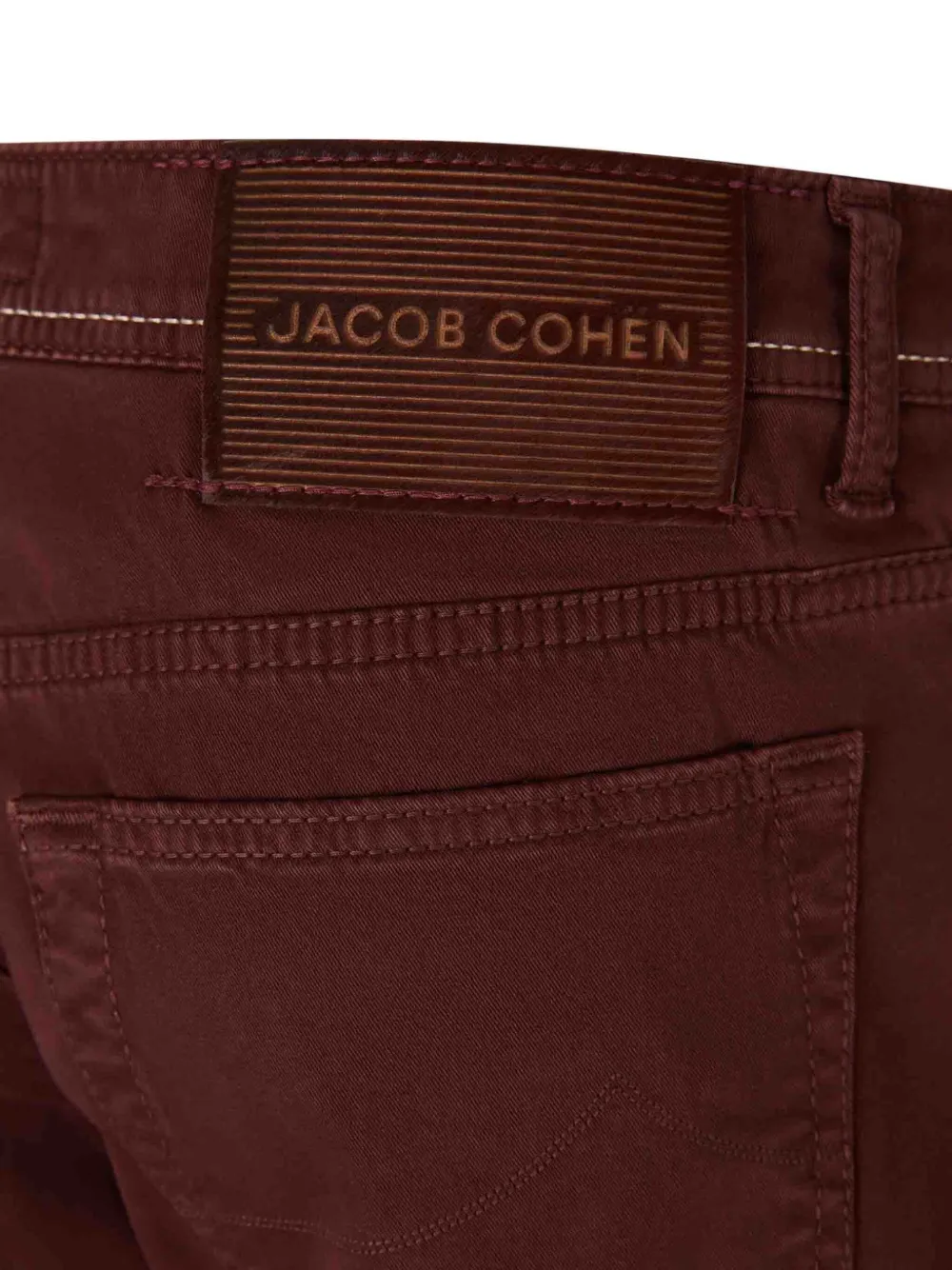 Jacob Cohën Jeans met geborduurd logo Rood