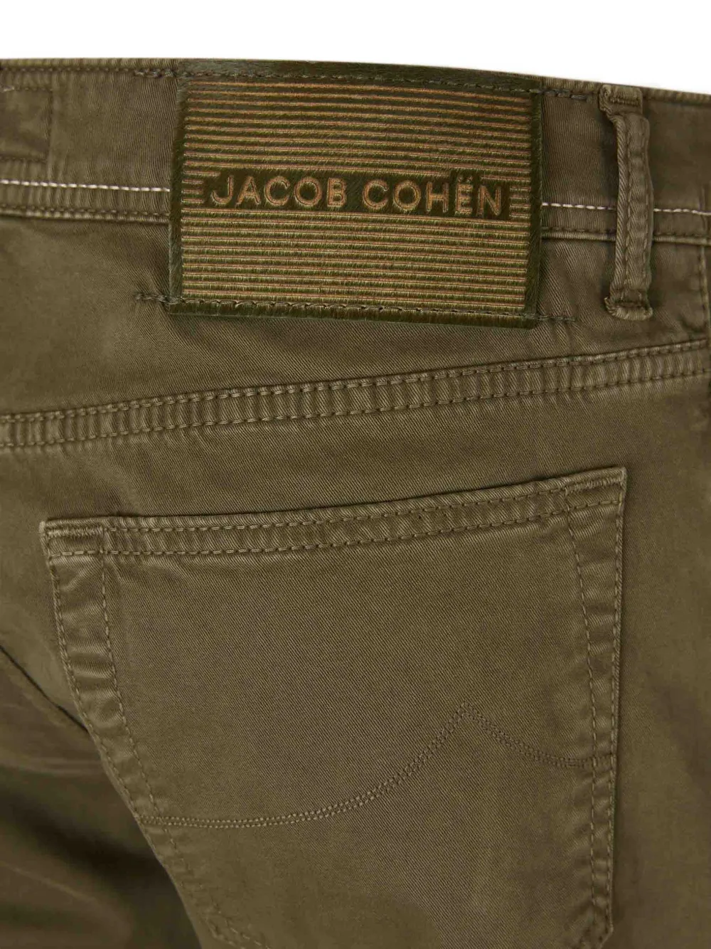 Jacob Cohën Jeans met geborduurd logo Groen