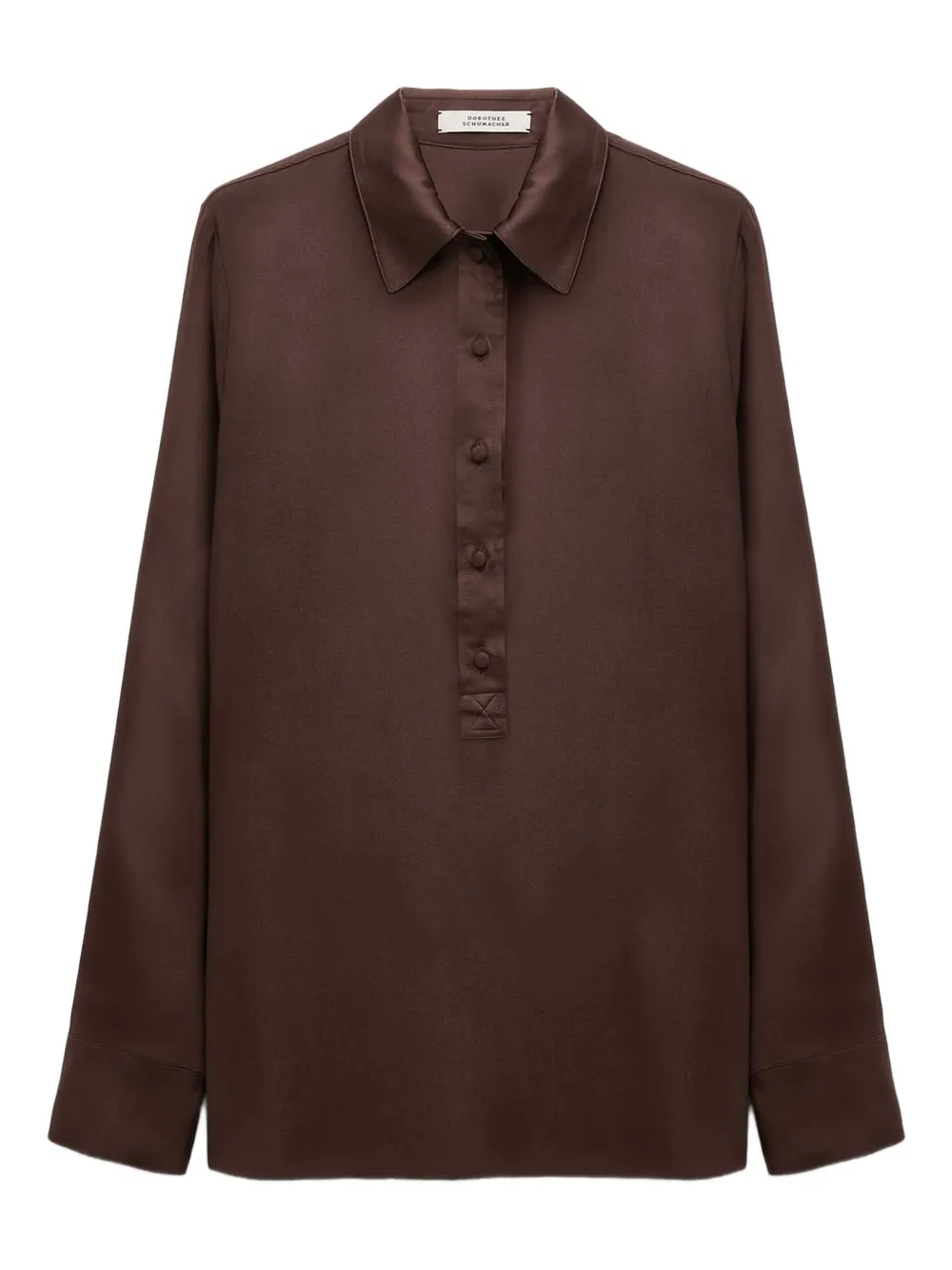 Dorothee Schumacher button-down satin blouse | Brown | Image 1