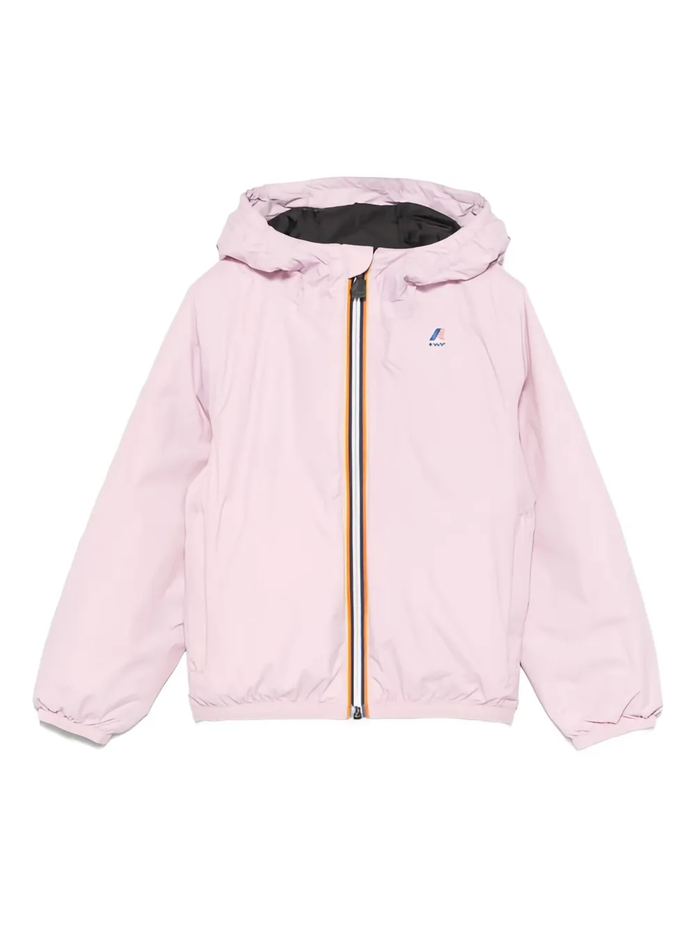 K Way Kids hooded zip-front jacket | Pink | Image 1