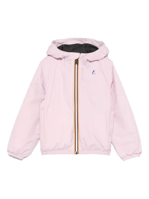 K Way Kids hooded zip-front jacket