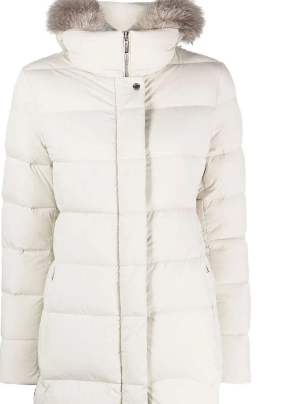Moorer Trimmed Quilted Jacket In Neutral
