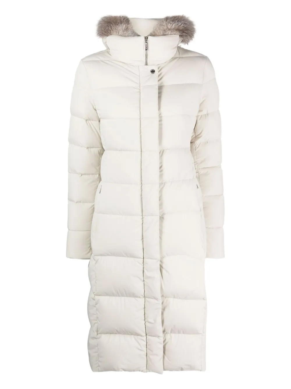 Moorer Trimmed Quilted Jacket In Neutral