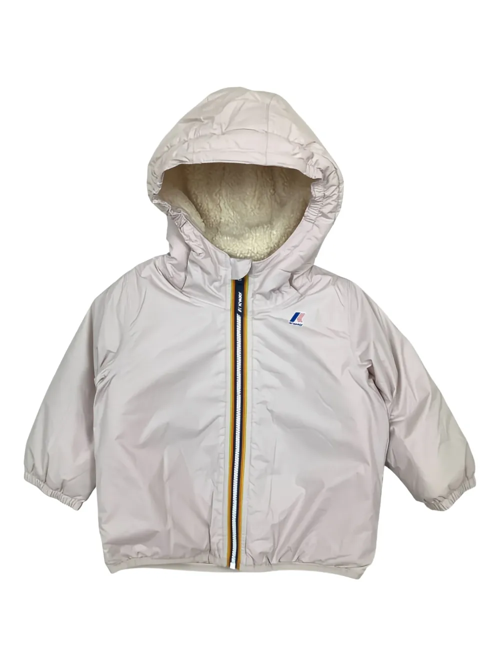 K-way Hooded Padded Jacket In Gray