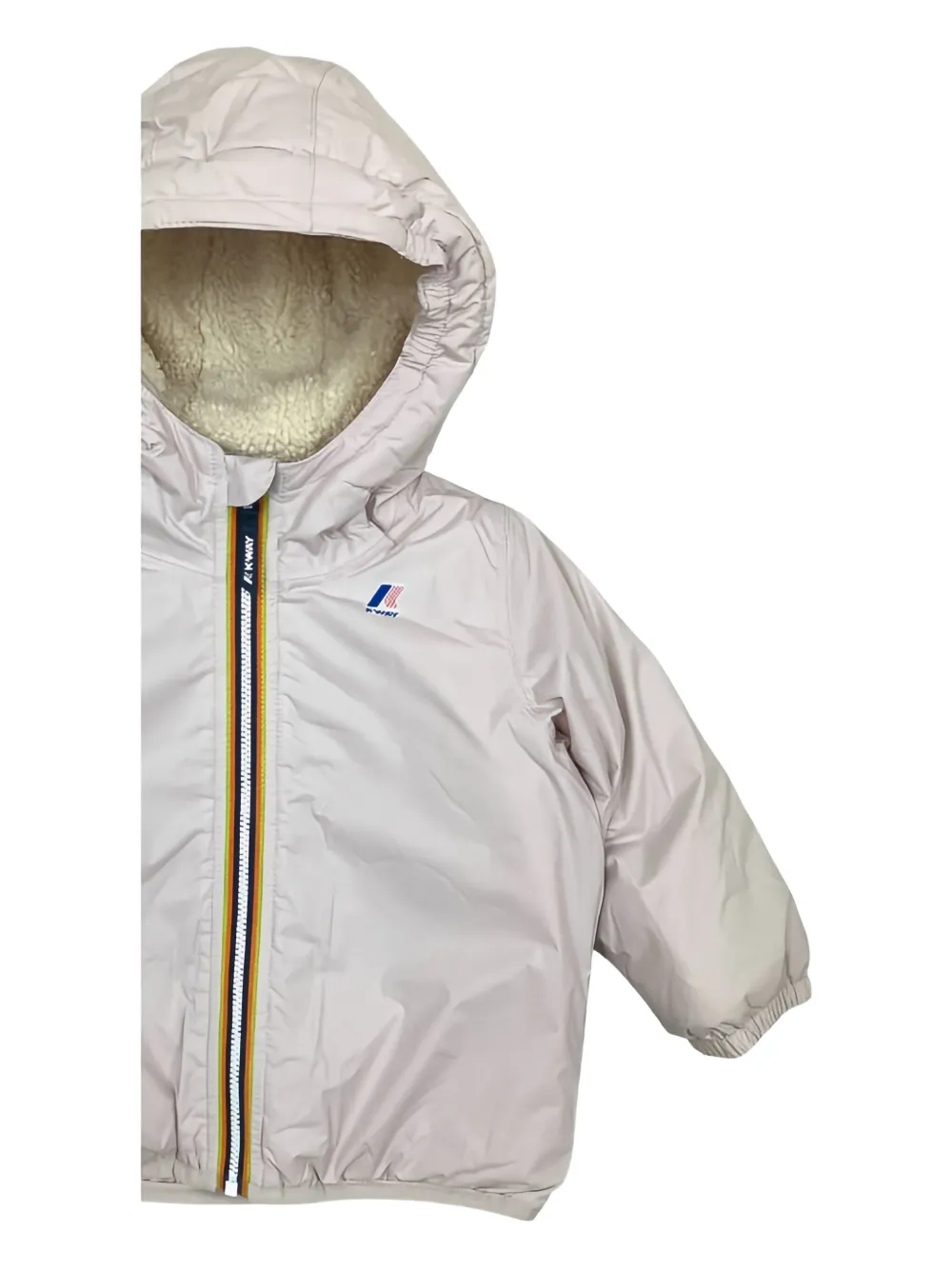 K-way Hooded Padded Jacket In Gray