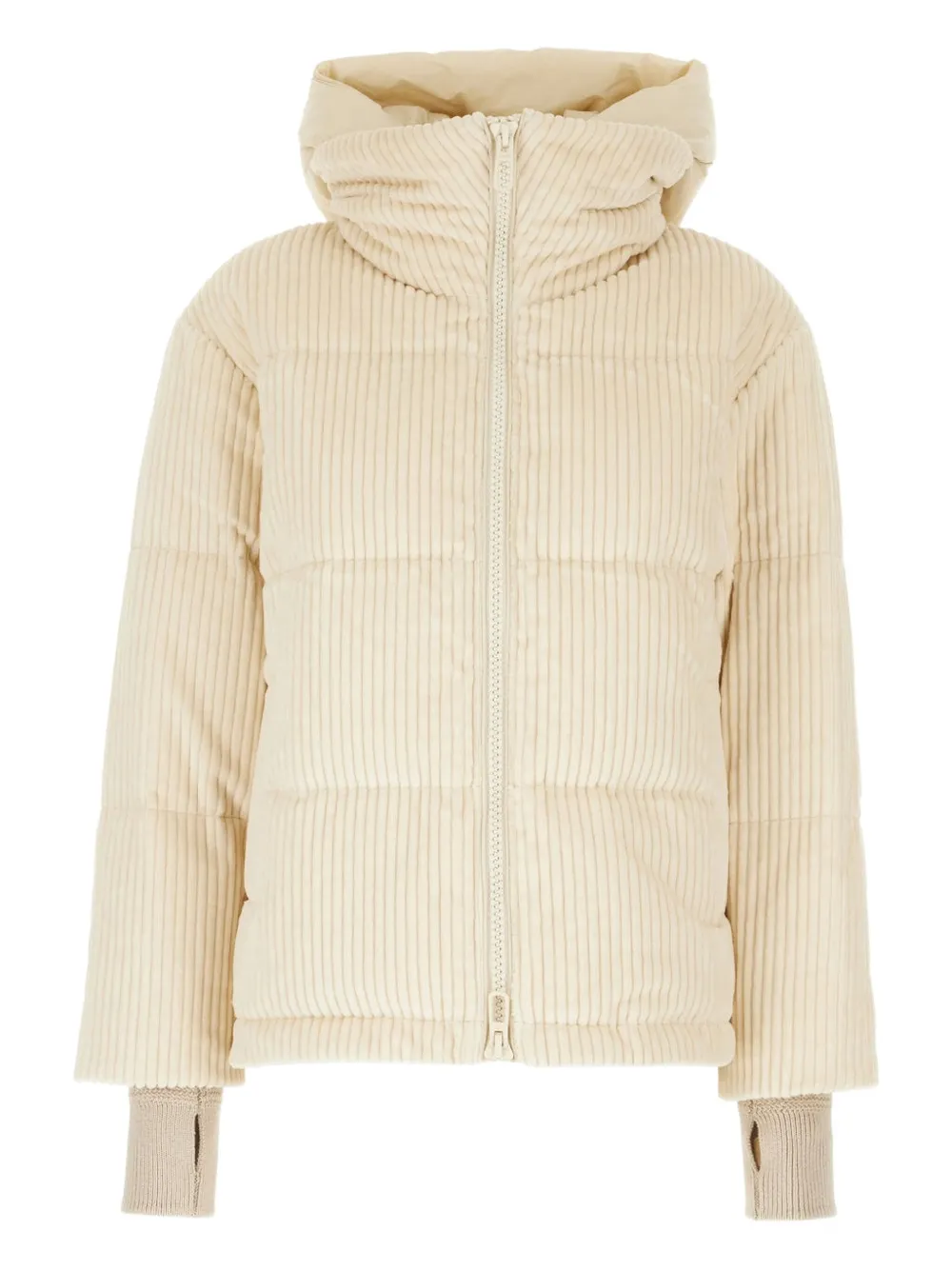 Duno Lora B Hooded Corduroy Jacket In Neutral