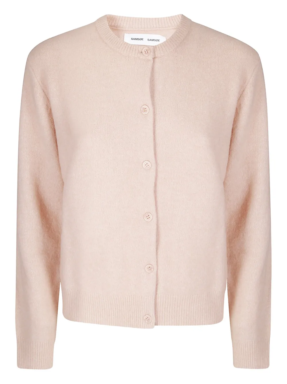 Samsoe & Samsoe Crew-neck Cardigan In Neutral