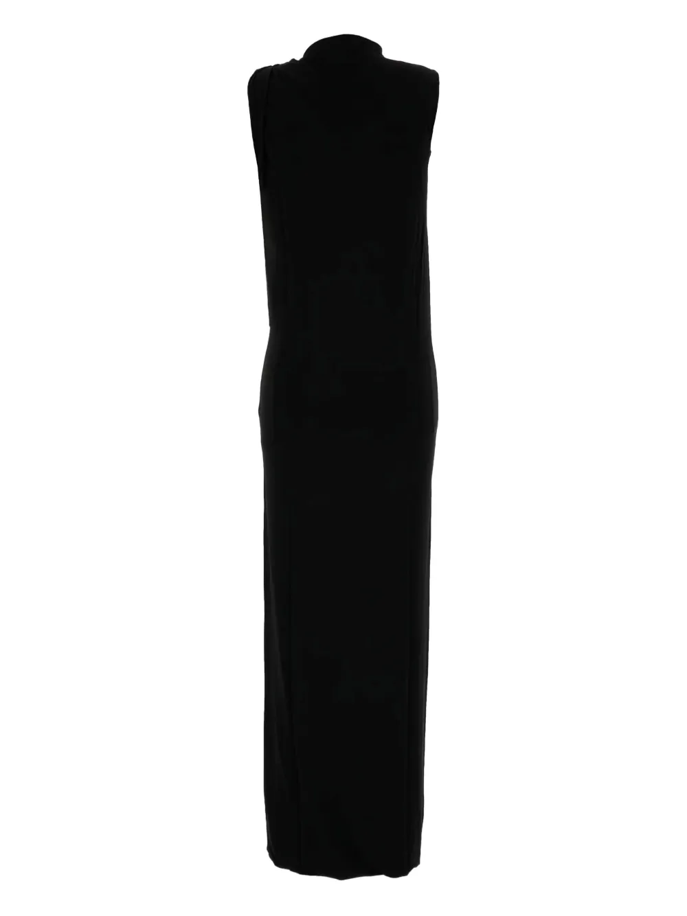 Jean Paul Gaultier twisted-neckline maxi dress - Zwart
