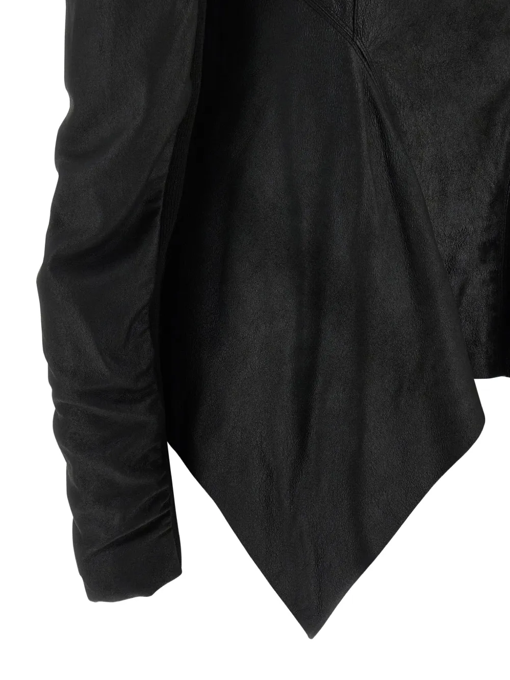 Rick Owens Tailored Leather Biker Jacket Zipper In Black