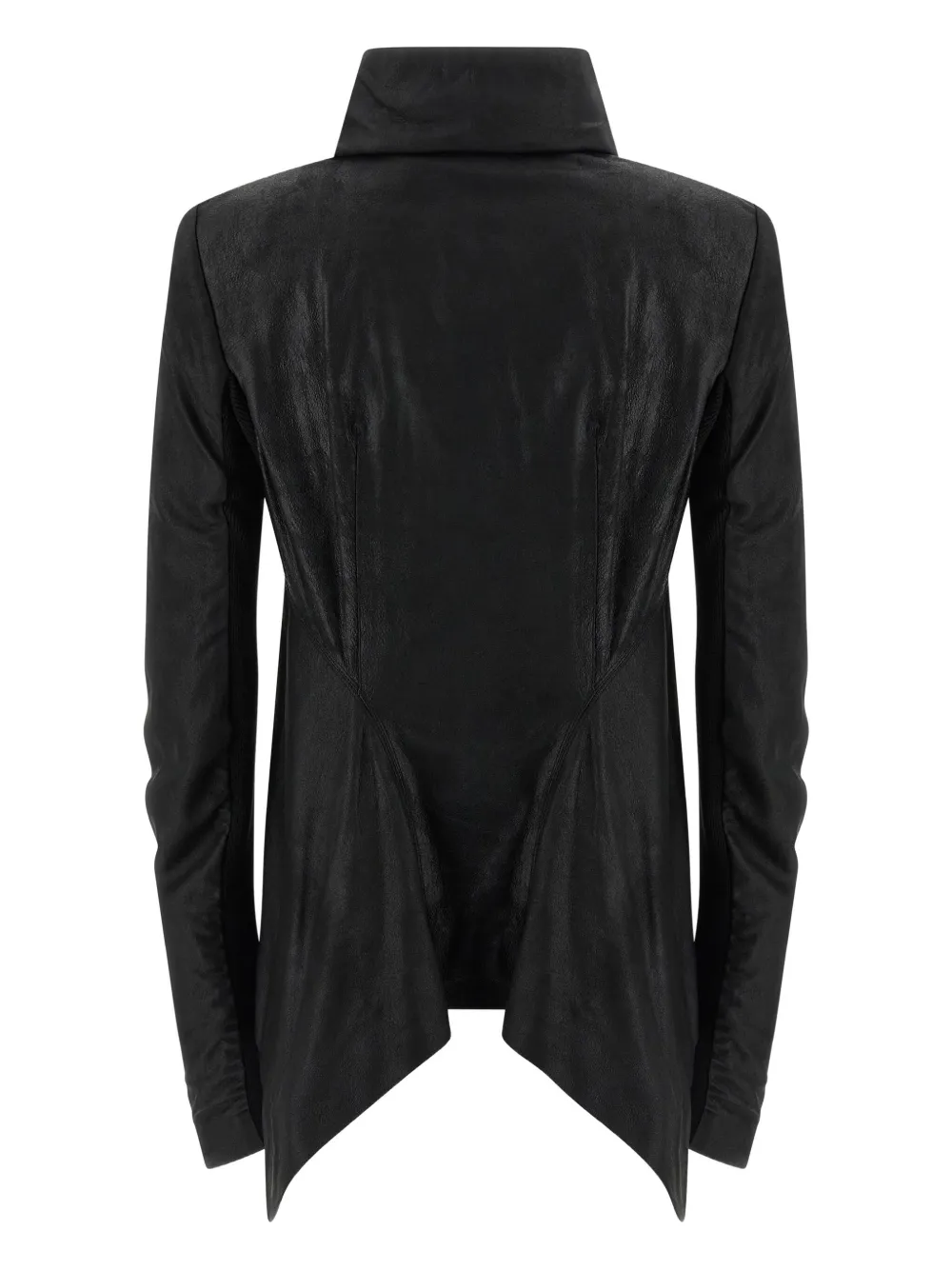 Rick Owens fold-neck zip-front leather jacket | Leather Jackets | Image 2