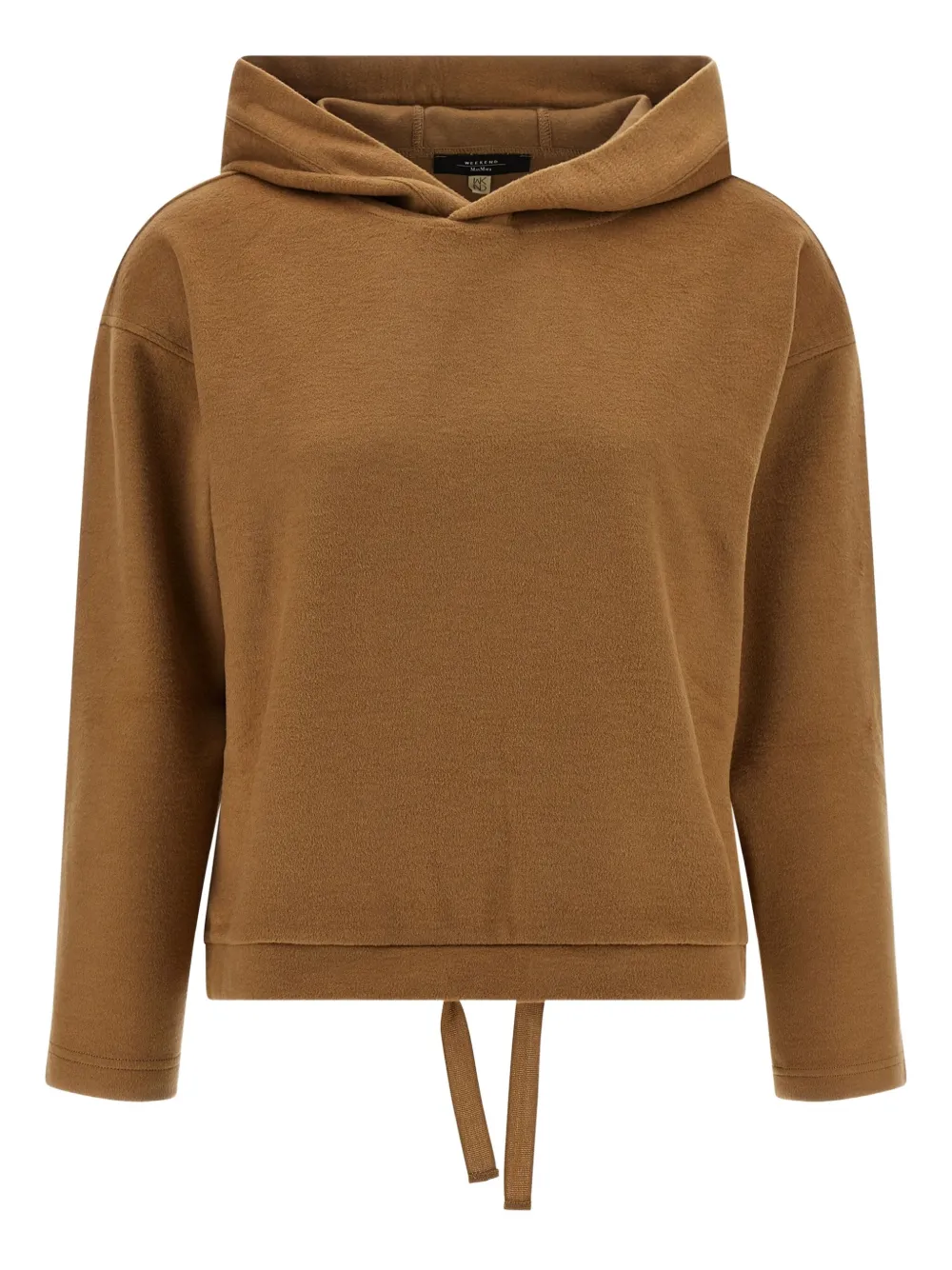 Weekend Max Mara Oscuri Drawstring Hoodie In Brown