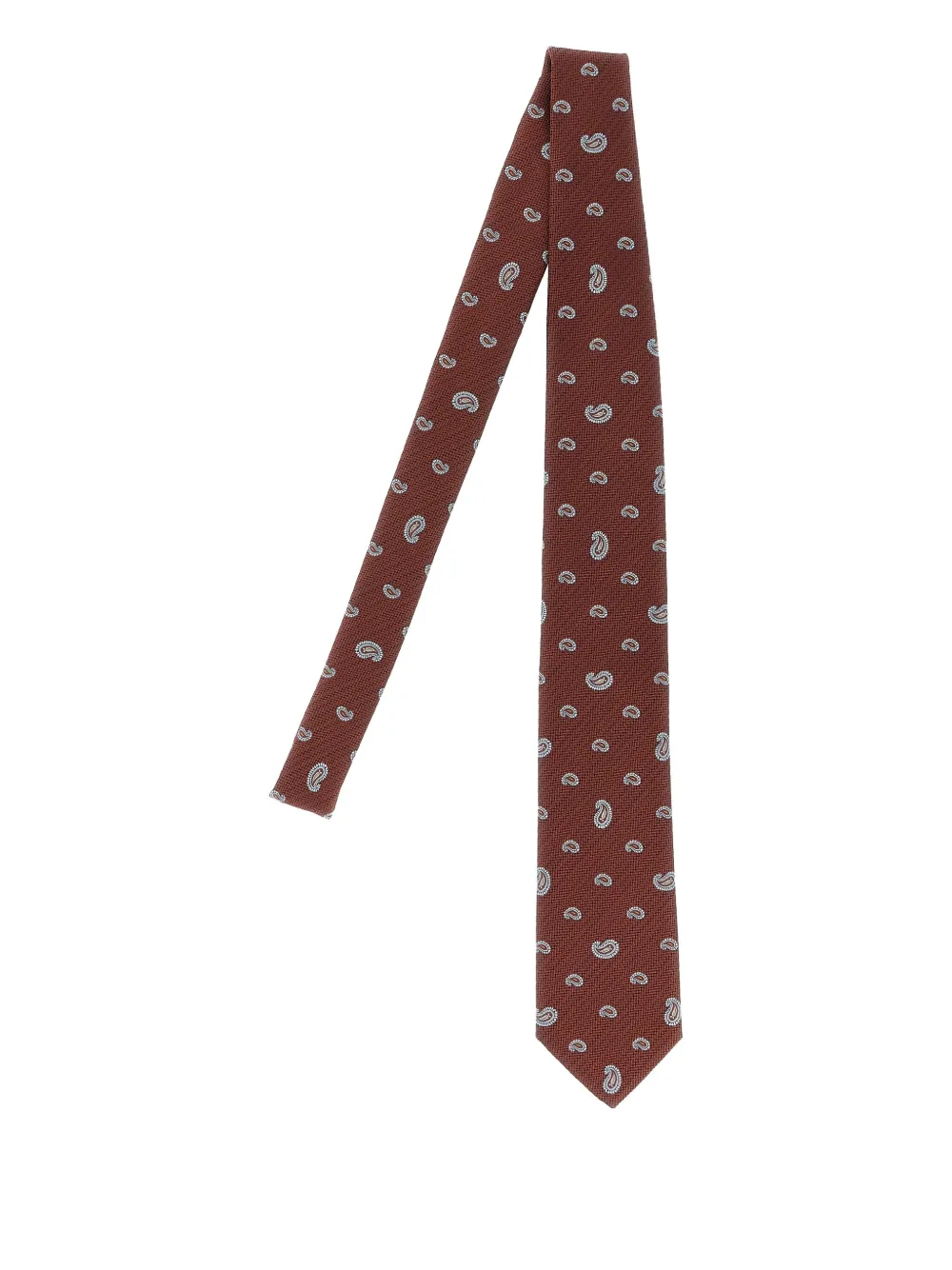 Brioni paisley jacquard tie | Brown | Image 1
