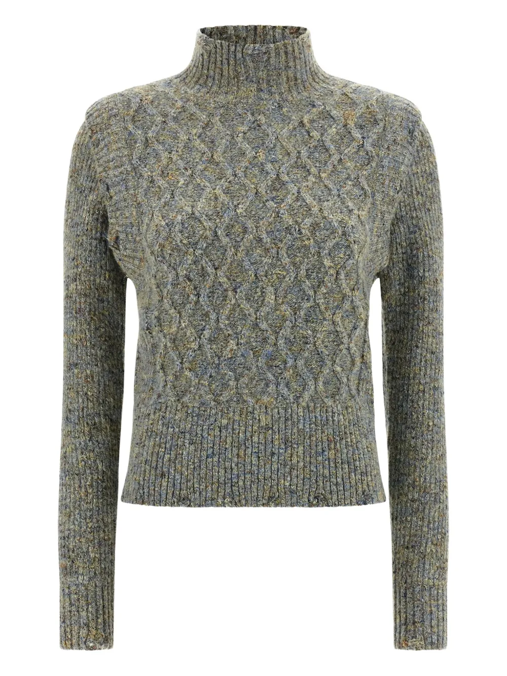 PINKO Proud Mary cable-knit turtleneck sweater | Multicolour | Image 1