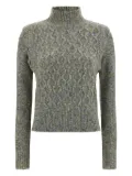 PINKO Proud Mary cable-knit turtleneck sweater - Multicolour