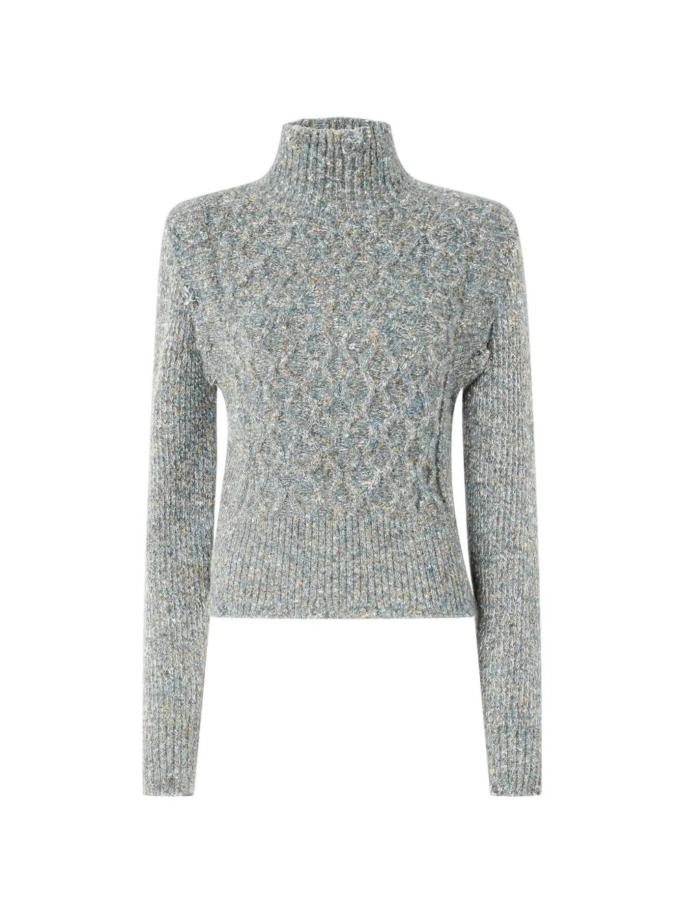 PINKO Proud Mary cable-knit turtleneck sweater - Multicolore