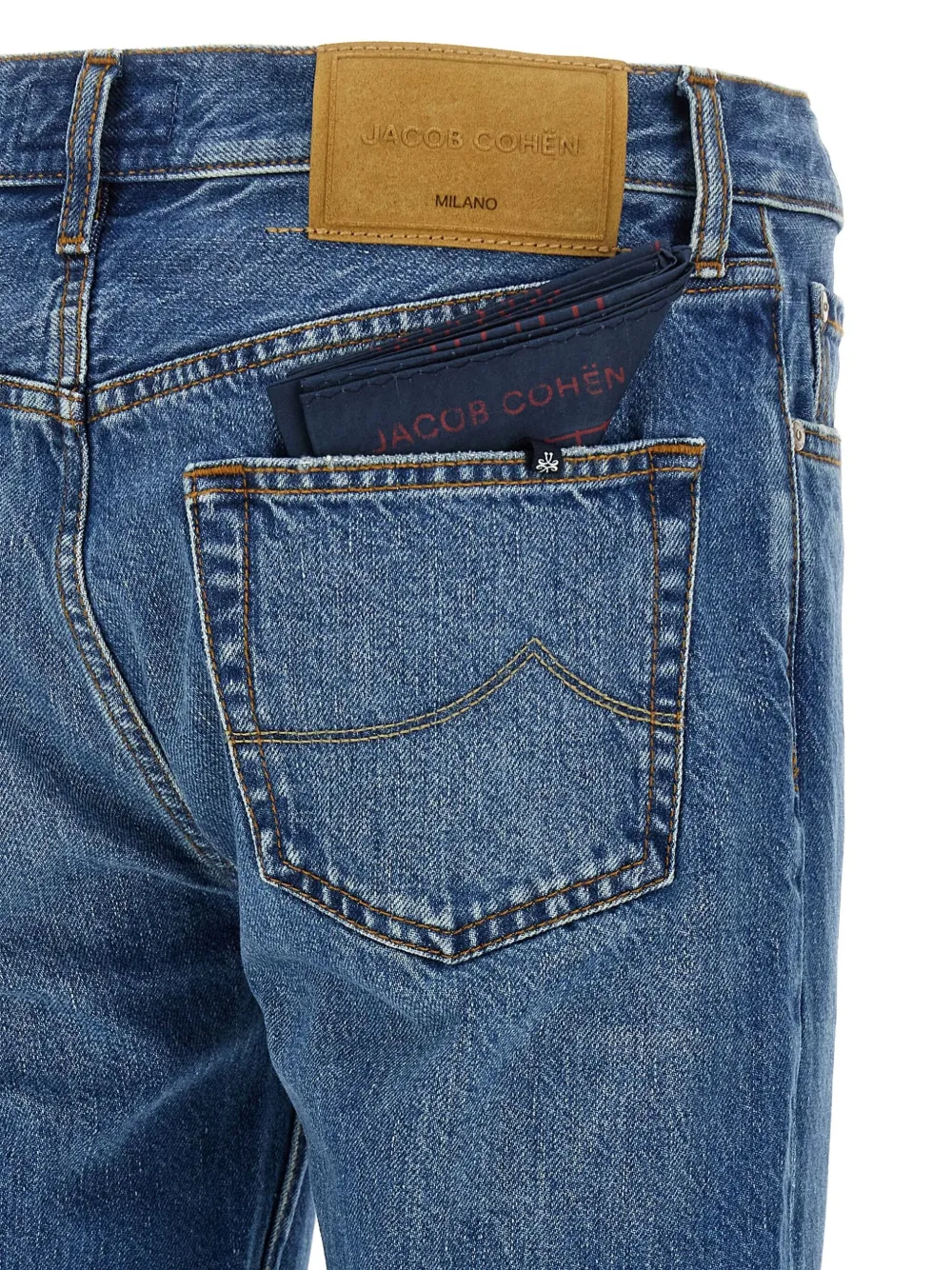 Jacob Cohën Edo jeans met logopatch Blauw