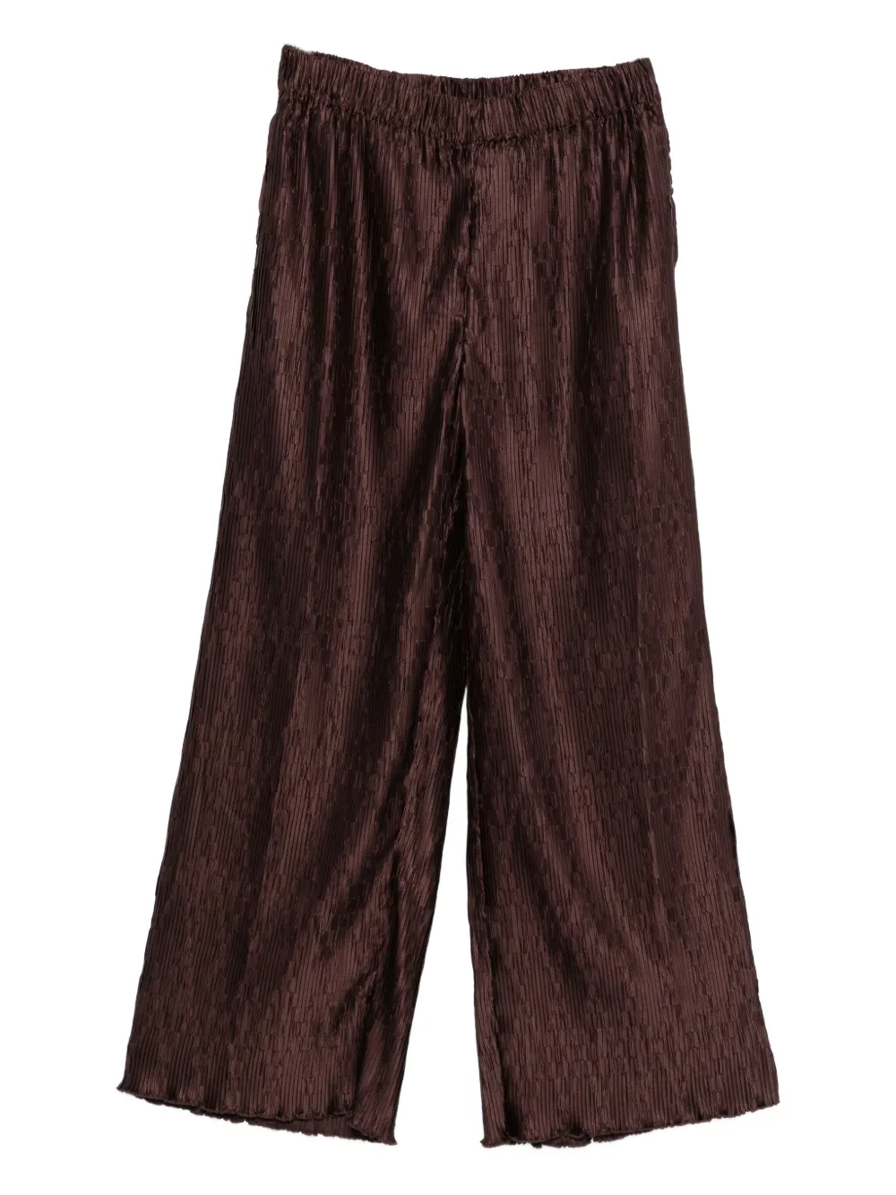 By Malene Birger Plissé-pleated Trousers In Brown