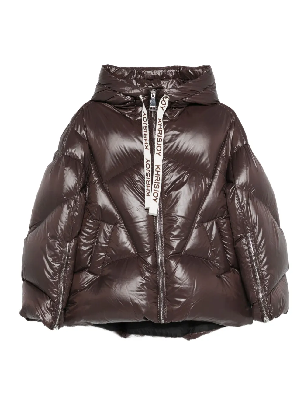 Khrisjoy Khris Iconic Milano Shiny Jacket In Brown