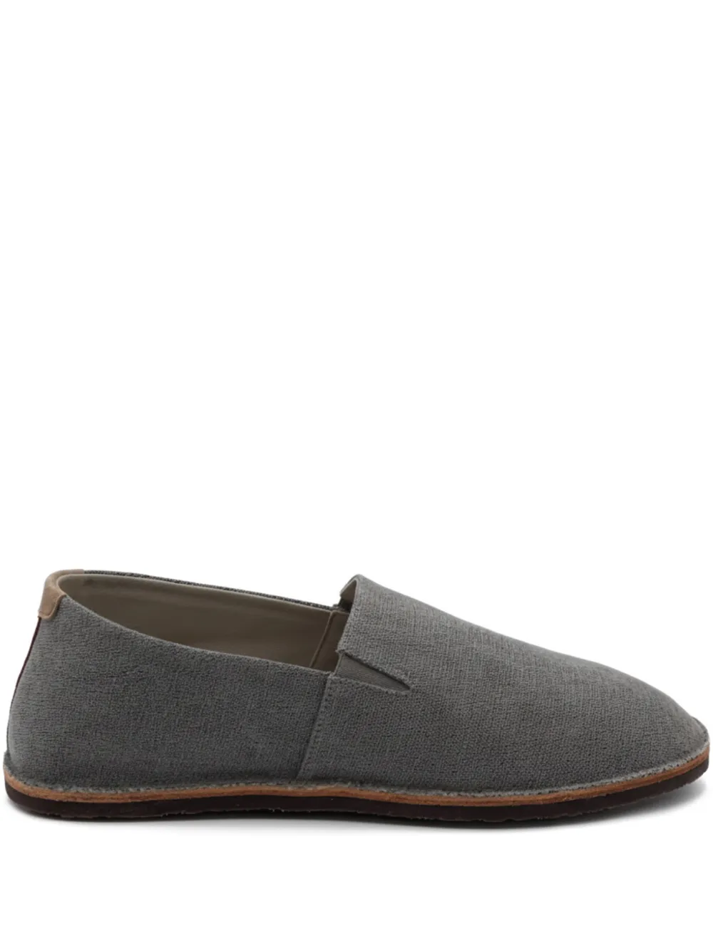 Brunello Cucinelli canvas slip-on espadrilles | Grey | Image 1