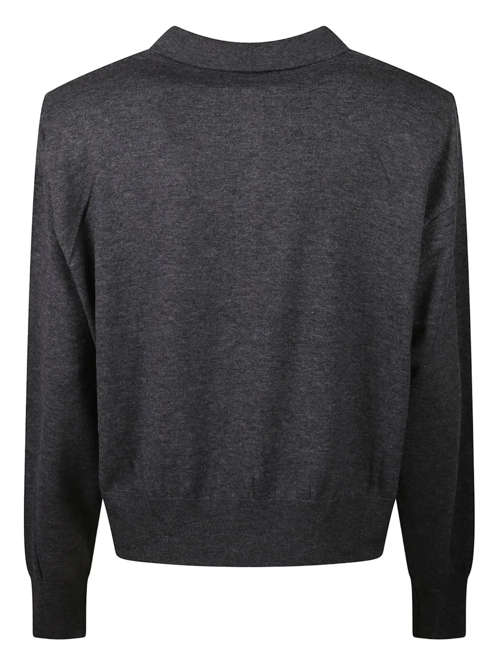 The Frankie Shop Croydon Wool-blend Polo Sweater In Gray