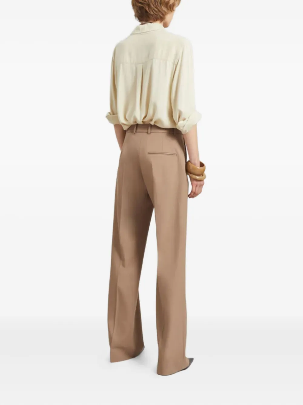 The Frankie Shop pressed-pleat trousers - Beige
