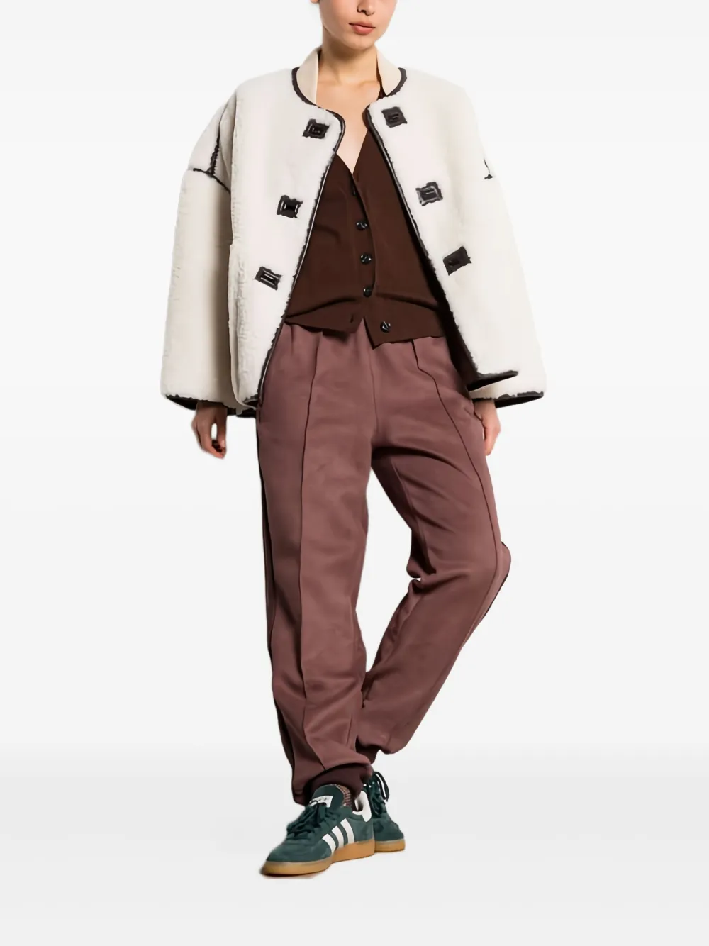 Ba&Sh Maury button trim jacket | Faux Fur & Shearling Jackets | Image 2