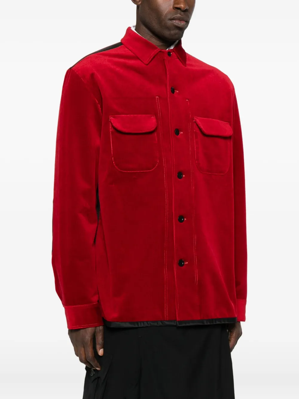 Junya Watanabe Button-down Long-sleeved Shirt In Animal Print