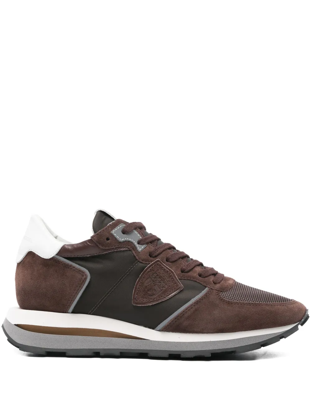 Philippe Model Paris suede-panelled sneakers Brown