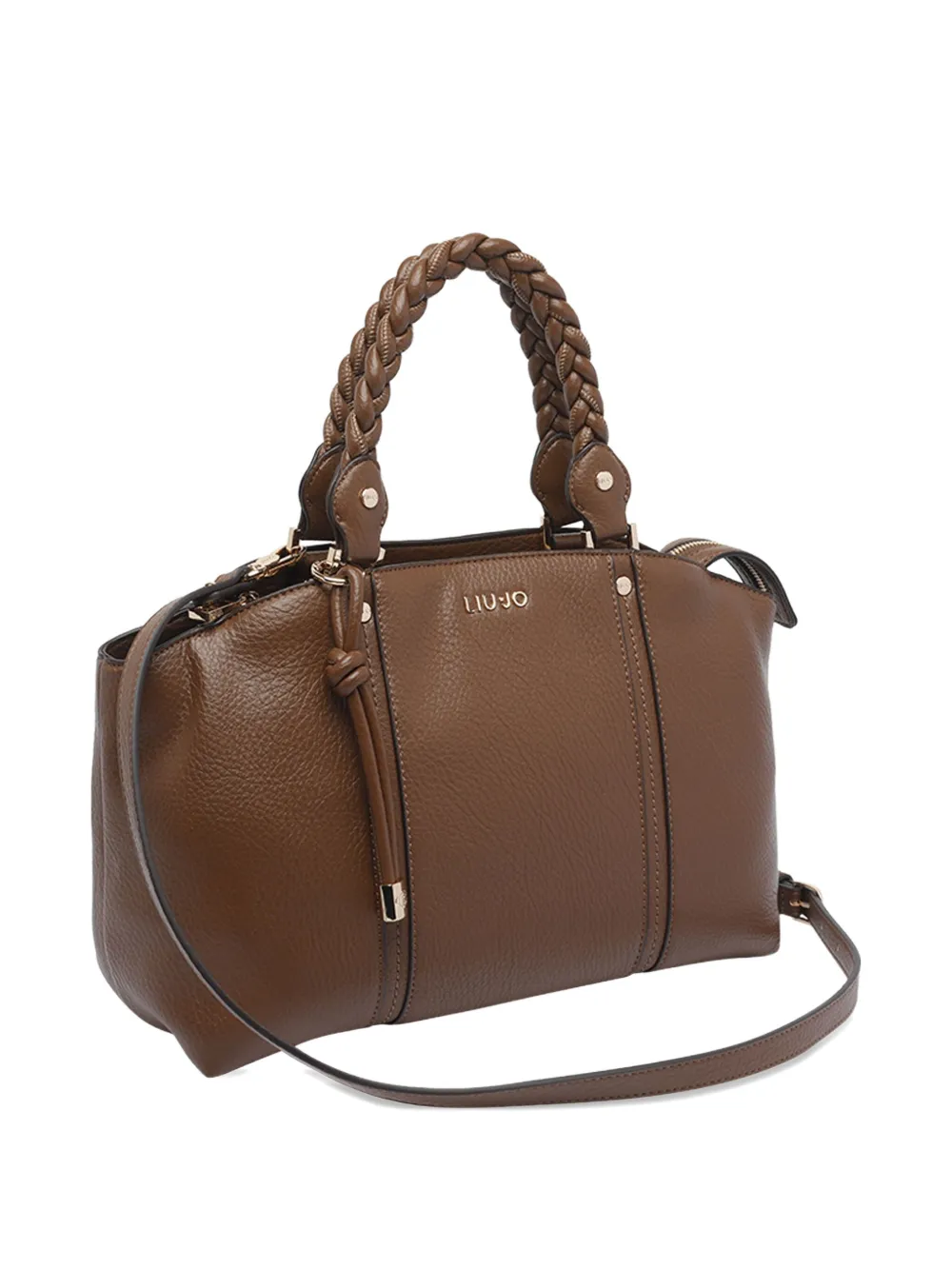 Liu •jo Braided-handle Handbag In Brown