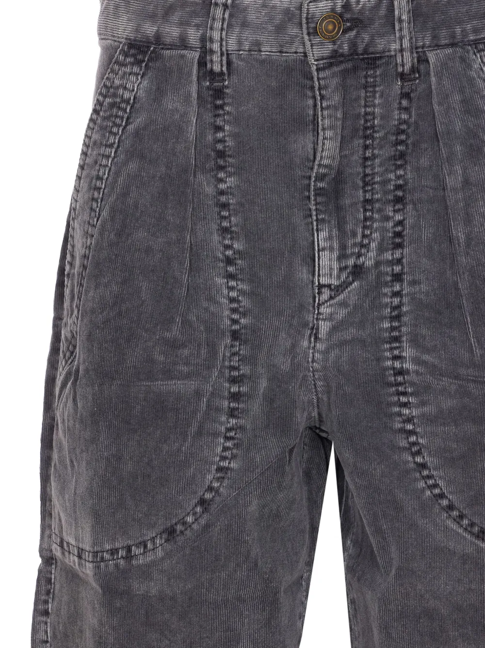 Isabel Marant Étoile Vintage Onyta Corduroy Trousers Pockets In Gray